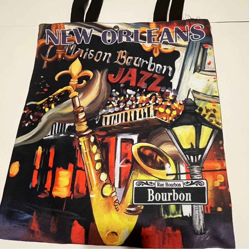 New Orleans Jazz Themed Tote Bag